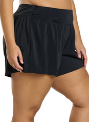 Shape Solver By Penbrooke Women's Plus Size Divine Solids Bottoms Swim Shorts