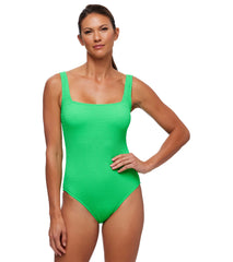 Next by Athena Women's Great Shape Good Karma Square Neck One Piece Swimsuit