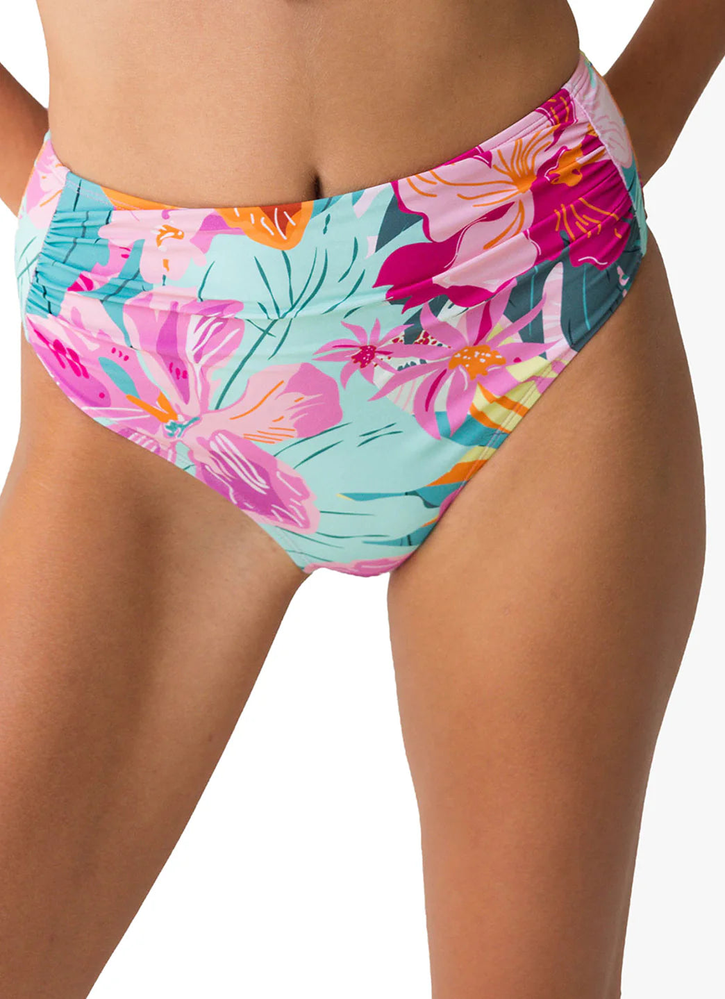 Nani Women's Freedive High Leg Ruched Bikini Bottom