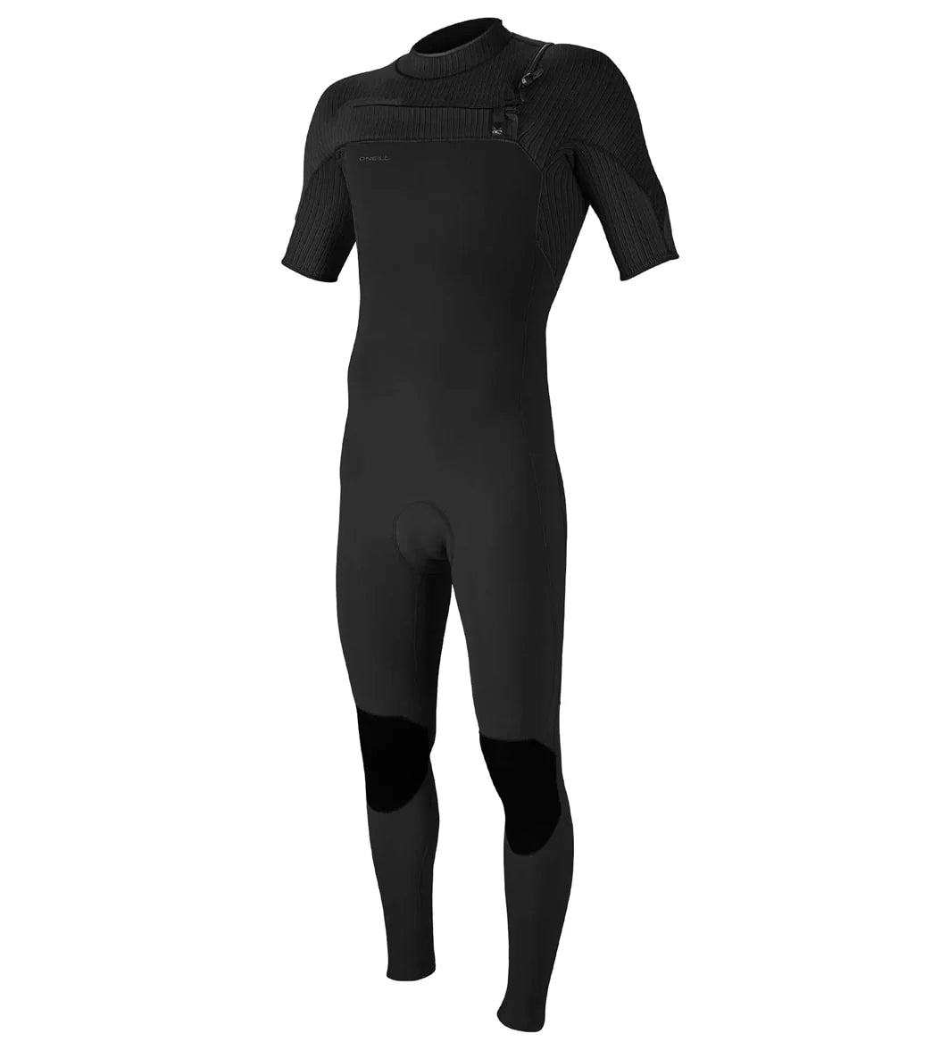 O'Neill Men's Hyperfreak 2MM Chest Zip Short Sleeve Fullsuit Blk/Blk