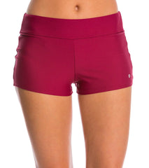 Next by Athena Good Karma Solid Jump Start Mid Rise Swim Short