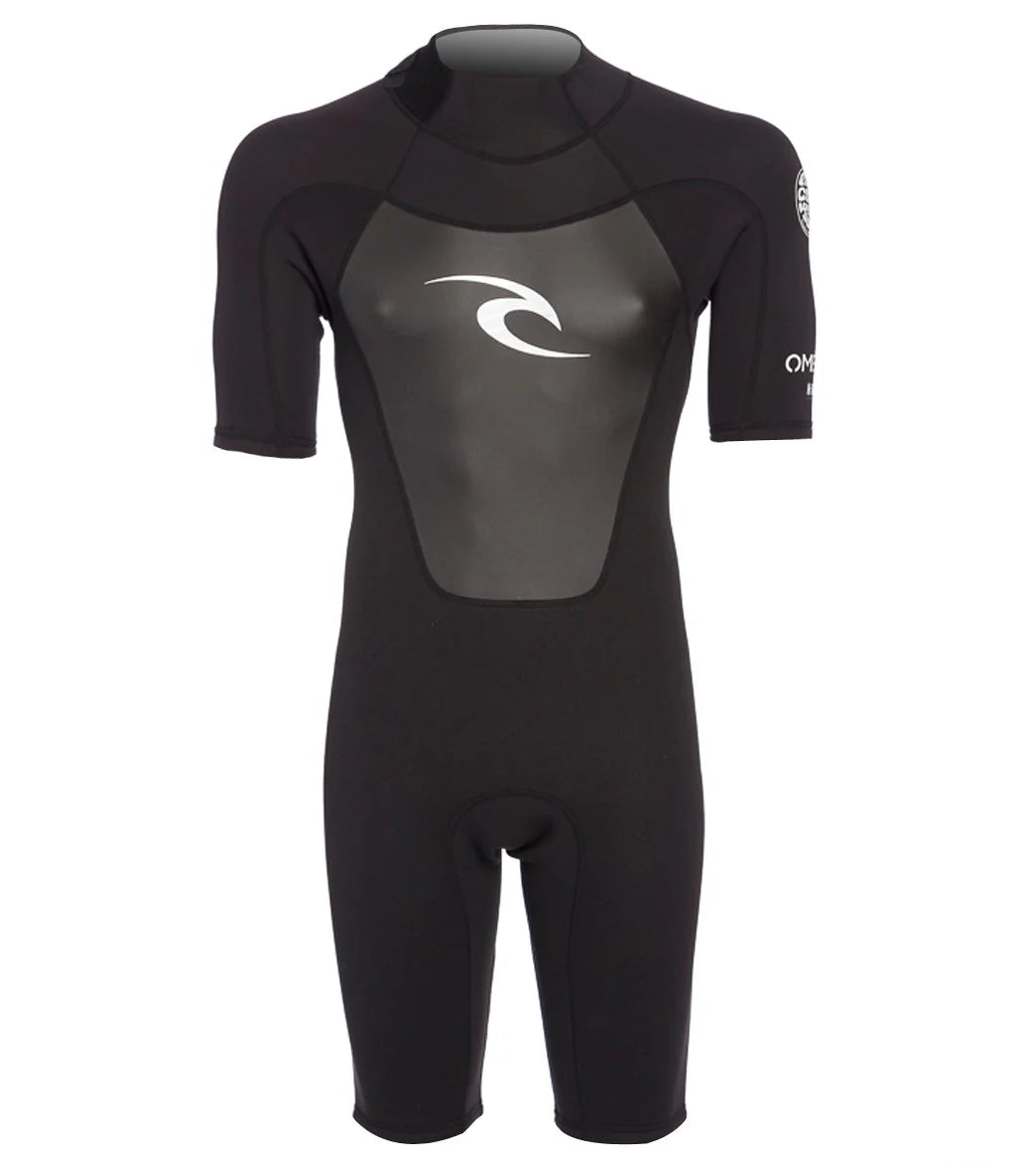 Rip Curl Men's 2mm Omega Back Zip Short Sleeve Spring Suit Wetsuit