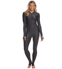 SlipIns Black Turtle Zippered Unitard