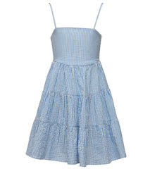 Snapper Rock Girls' Cornflower Stripe Beach Dress (Little Kid, Big Kid)