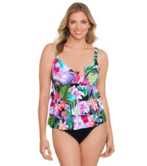 Shape Solver By Penbrooke Women's Lush Life Triple Tier Tankini Top