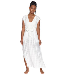 Polo Ralph Lauren Women's Plaid Beachwear Plunge Maxi Dress