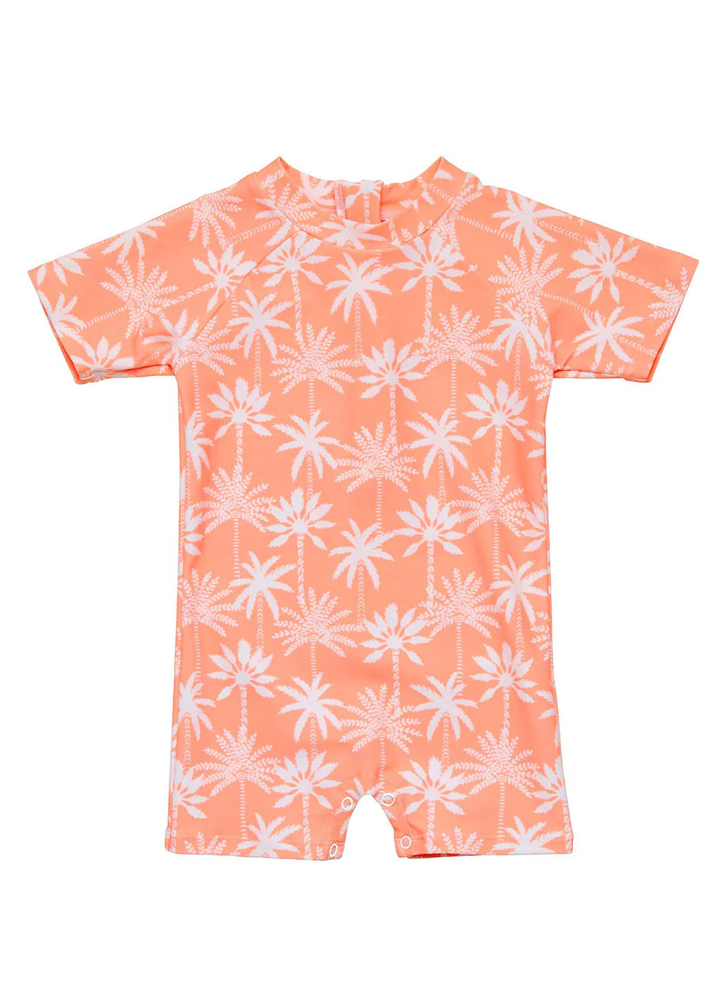Snapper Rock Kids Cali Palms Sustainable Short Sleeve Sunsuit (Baby)