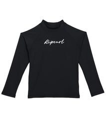 Rip Curl Girls' Long Sleeve Script Rash Guard (Big Kid)