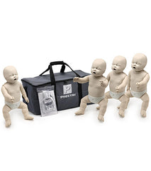 Prestan Professional Infant CPR-AED Training Manikins w/CPR Monitor 4 Pack & Kit