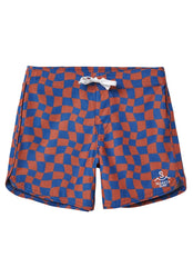 Seaesta Surf Boys's Scallop Wavy Checks Retro Flare Board Short (Toddler, Little Kid, Big Kid)