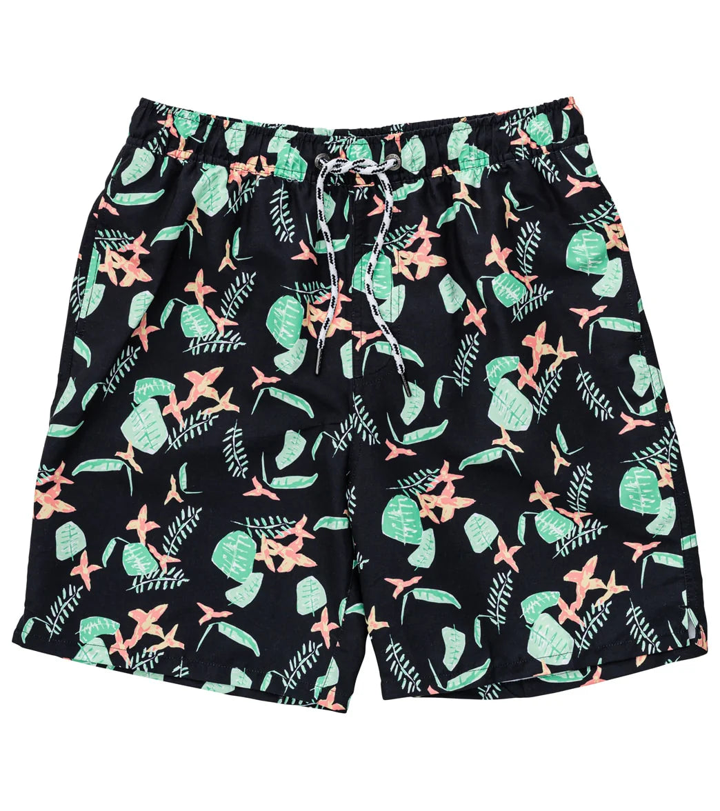 Snapper Rock Men's Neon Rainforest Swim Trunks