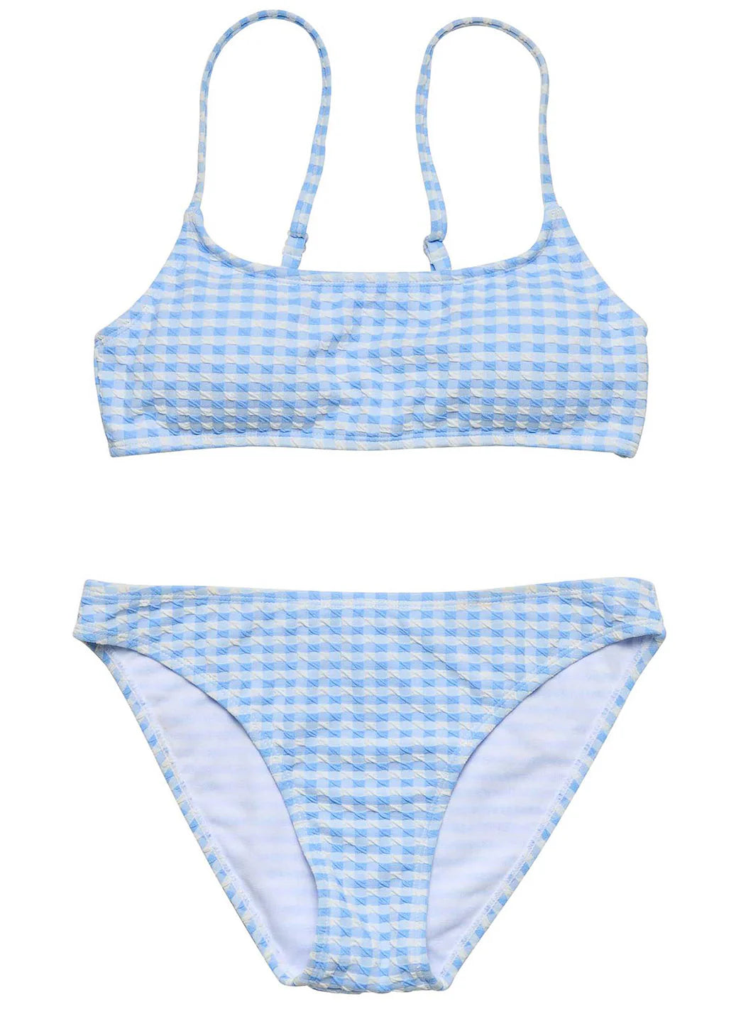 Snapper Rock Girls' Seaside Gingham Crop Two Piece Bikini Set (Big Kid)
