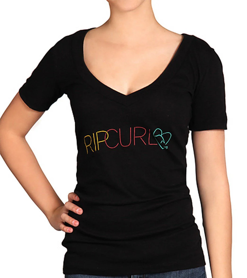 Rip Curl Girls' Tara Heartout V Neck S/S T-Shirt
