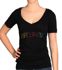 Rip Curl Girls' Tara Heartout V Neck S/S T-Shirt