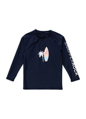 Snapper Rock Boys' Sunset Cruising Navy LS Rash Top (Toddler, Little Kid, Big Kid)