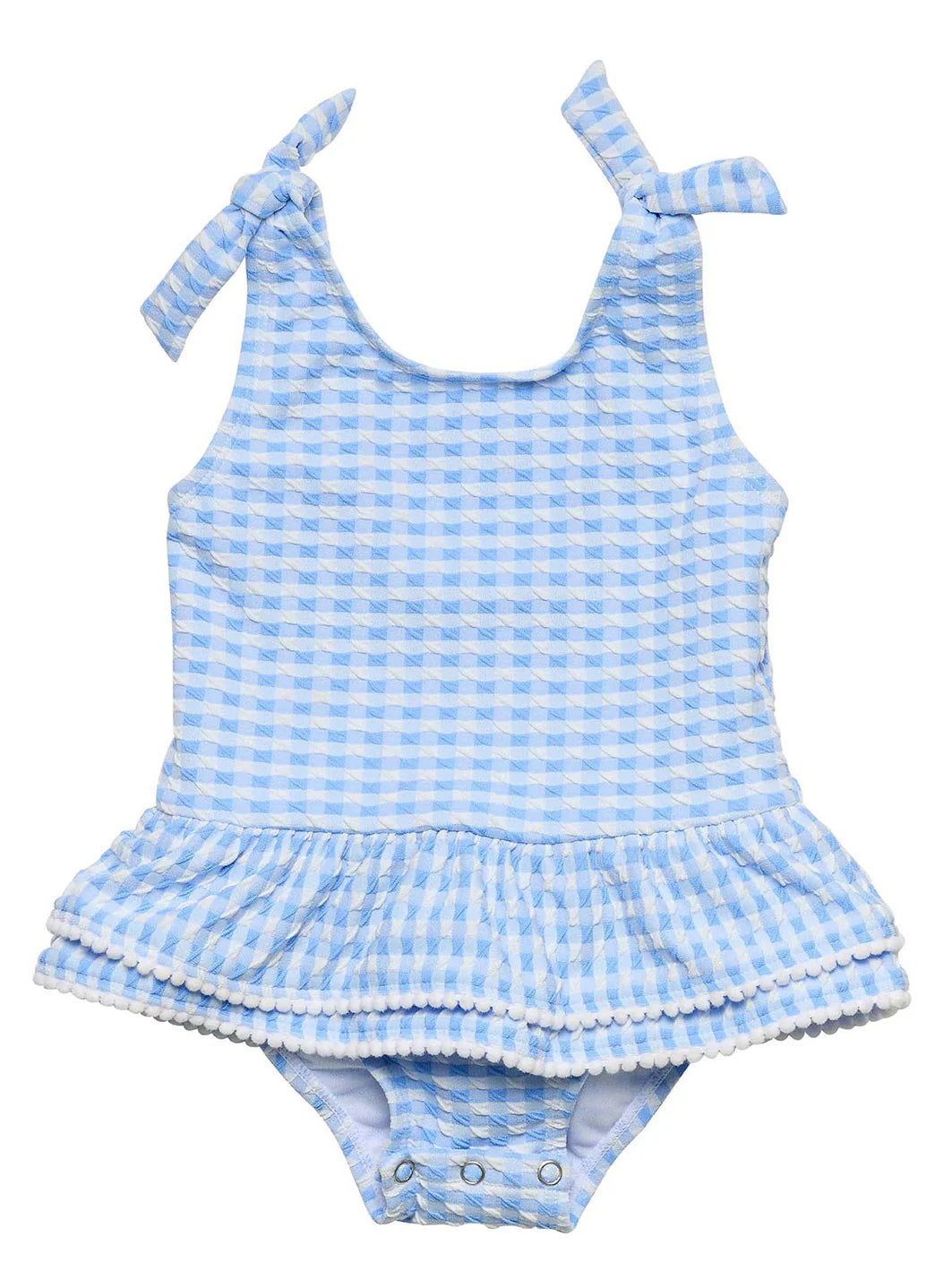 Snapper Rock Girls' Seaside Gingham One Piece Skirt Swimsuit (Baby, Toddler, Little Kid)