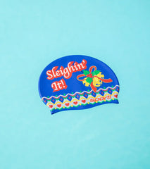 Sporti Holiday Sleighin' It Silicone Swim Cap Jr.