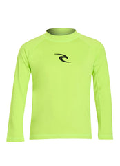 Rip Curl Boys' Brand Wave UPF 50+ Long Sleeve Rash Guard (Toddler, Little Kid)