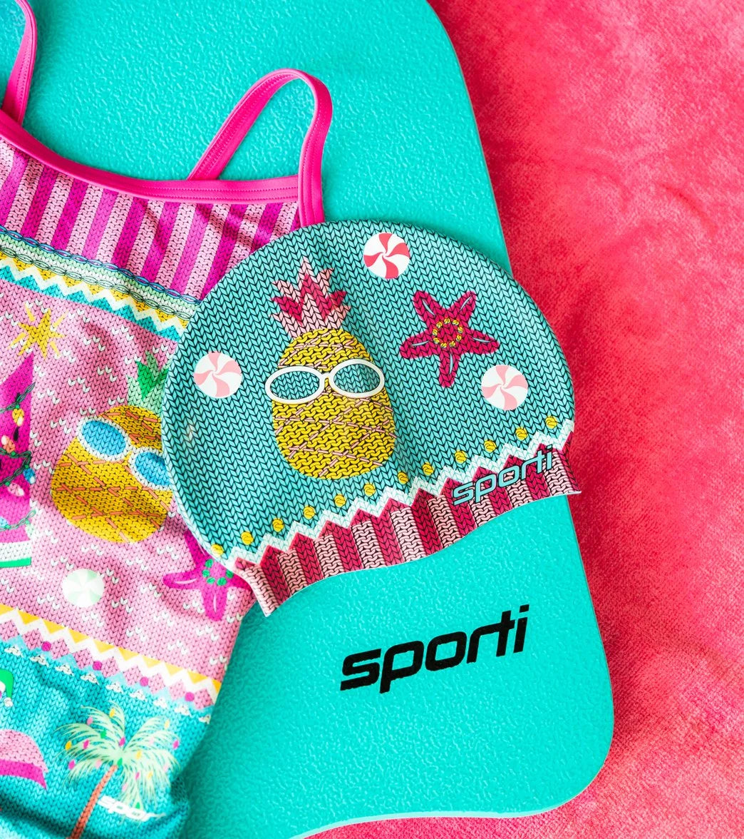 Sporti Tropical Holiday Silicone Swim Cap