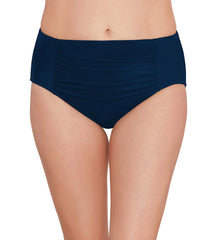 Shape Solver By Penbrooke Women's Solid Center Shirred Bikini Bottom