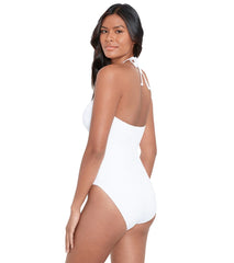 Ralph Lauren Women's Crochet Ring Bandeau One Piece Swimsuit