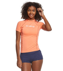 O'Neill Women's Basic Skins Short Sleeve Crew Rashguard