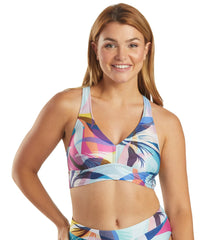Next by Athena Women's Jungle Block Longline Bikini Top