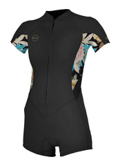 O'Neill Women's Bahia 2/1mm Front Zip Short Sleeve Springsuit