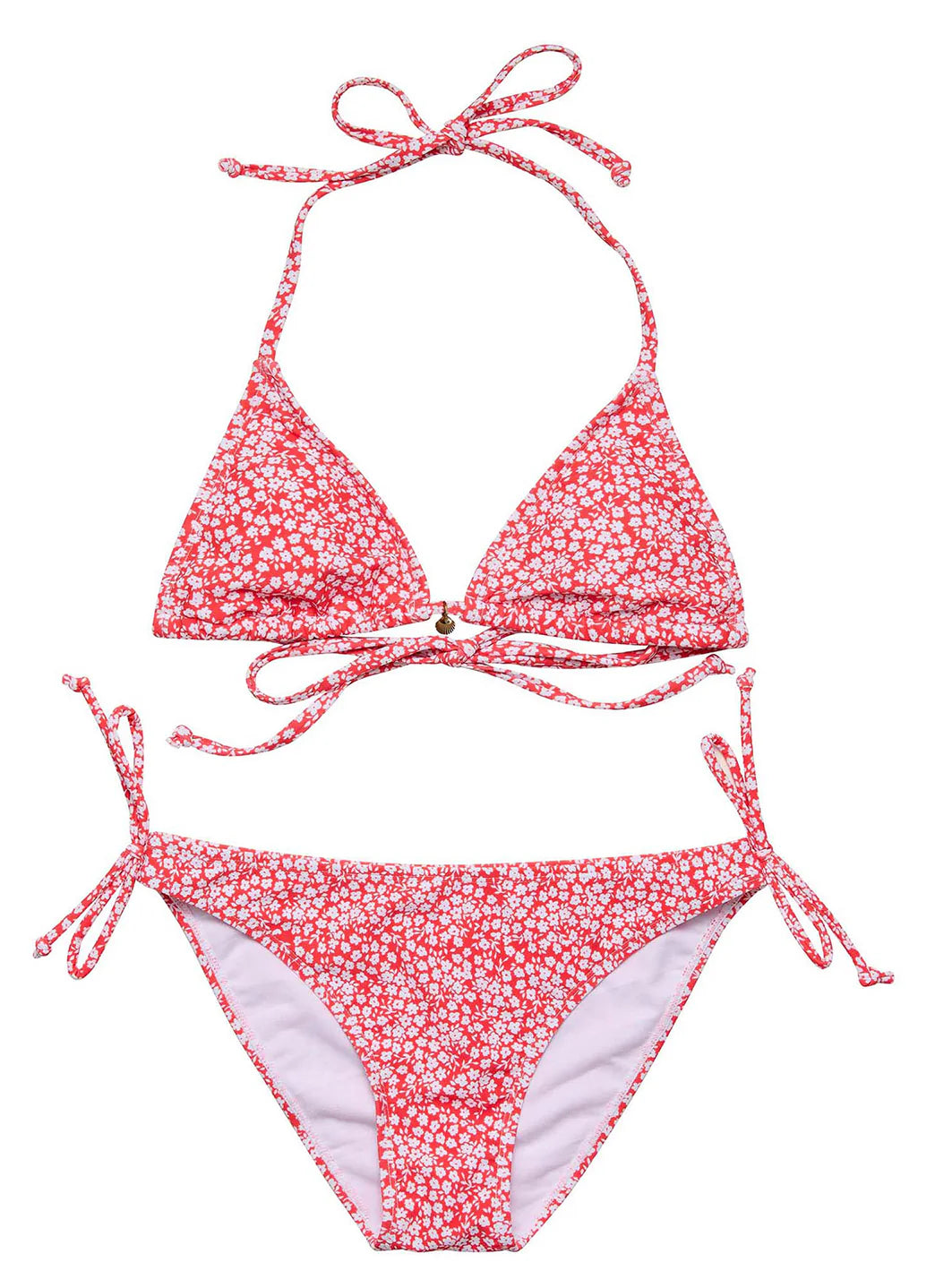 Snapper Rock Girls' Ditsy Bloom Triangle Two Piece Bikini Set (Big Kid)