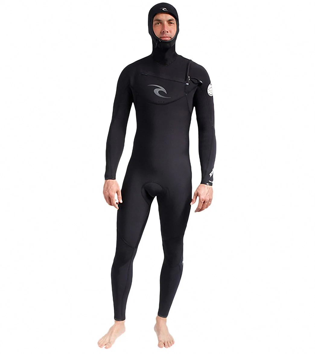 Rip Curl Men's E Bomb 4.5/3.5mm Chest Zip Hooded Fullsuit