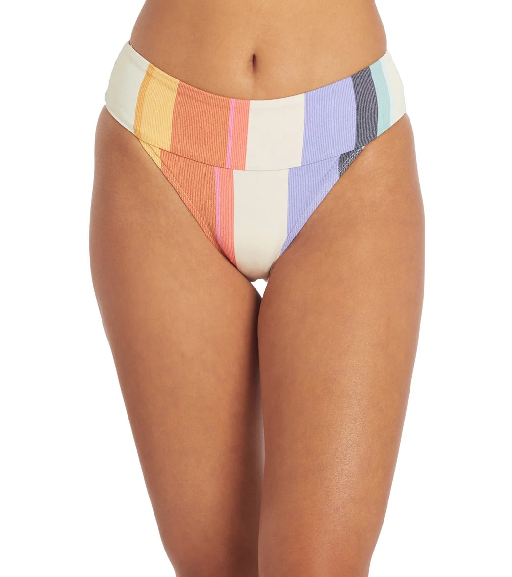 Rip Curl Women's Heat Wave Cheeky Mid Rise Bikini Bottom