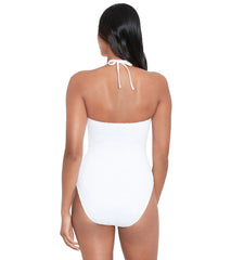 Ralph Lauren Women's Crochet Ring Bandeau One Piece Swimsuit