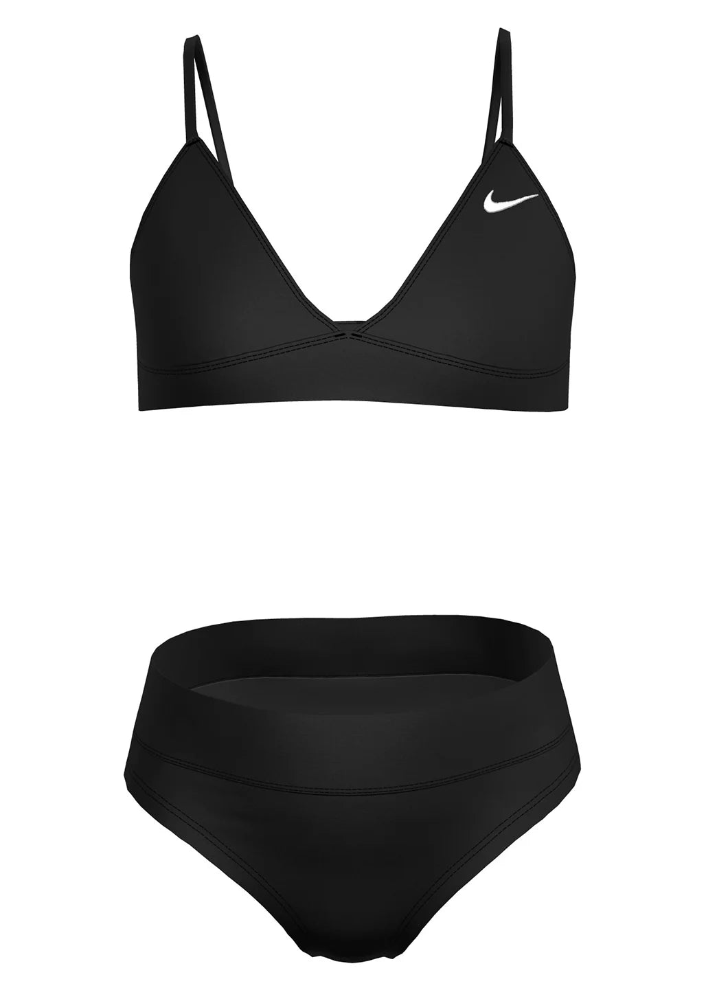 Nike Girls' Solid Essential Triangle Two Piece Bikini Set (Big Kid)