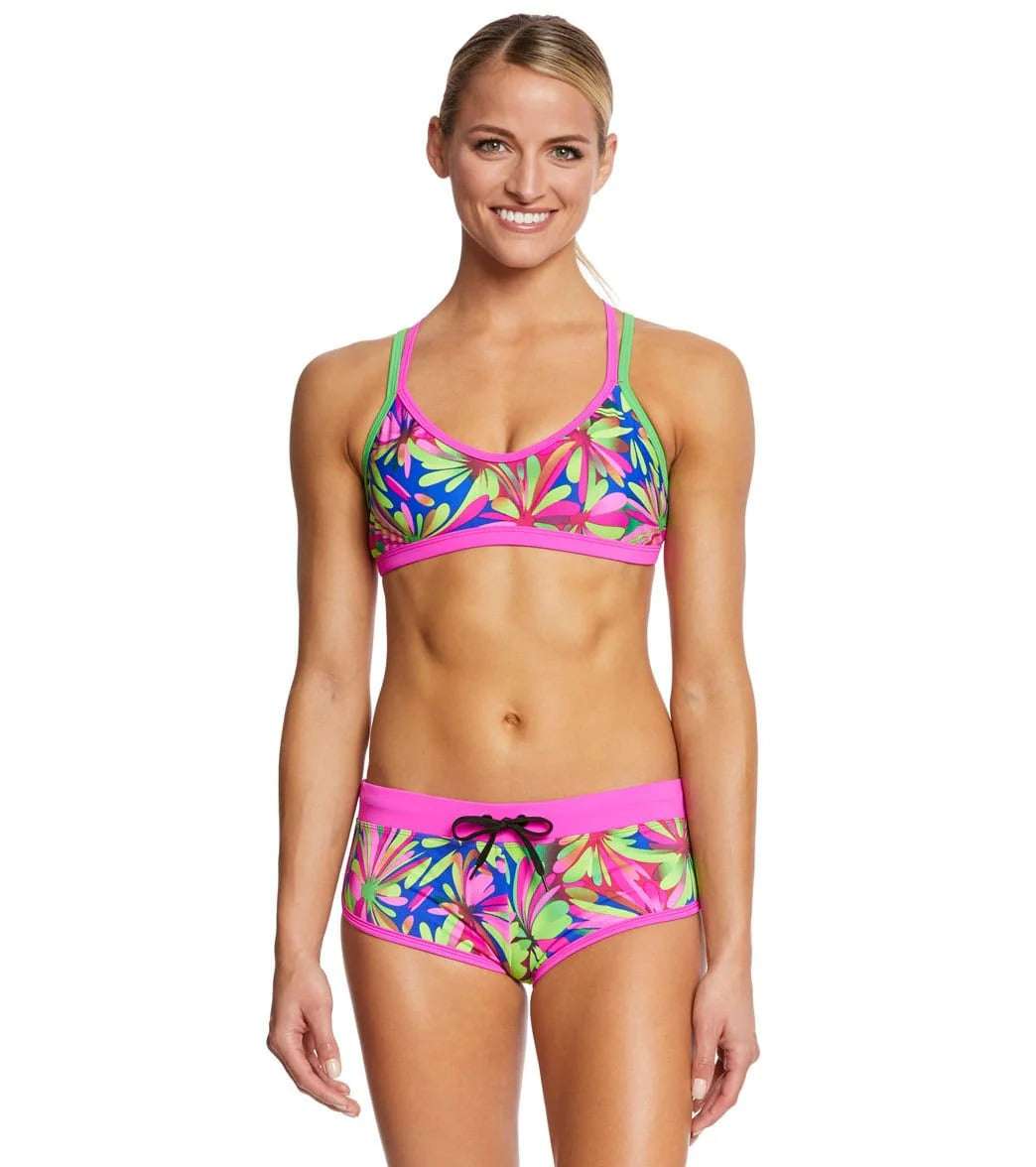 Waterpro Women's Pom Poms Double Strap Bikini Set