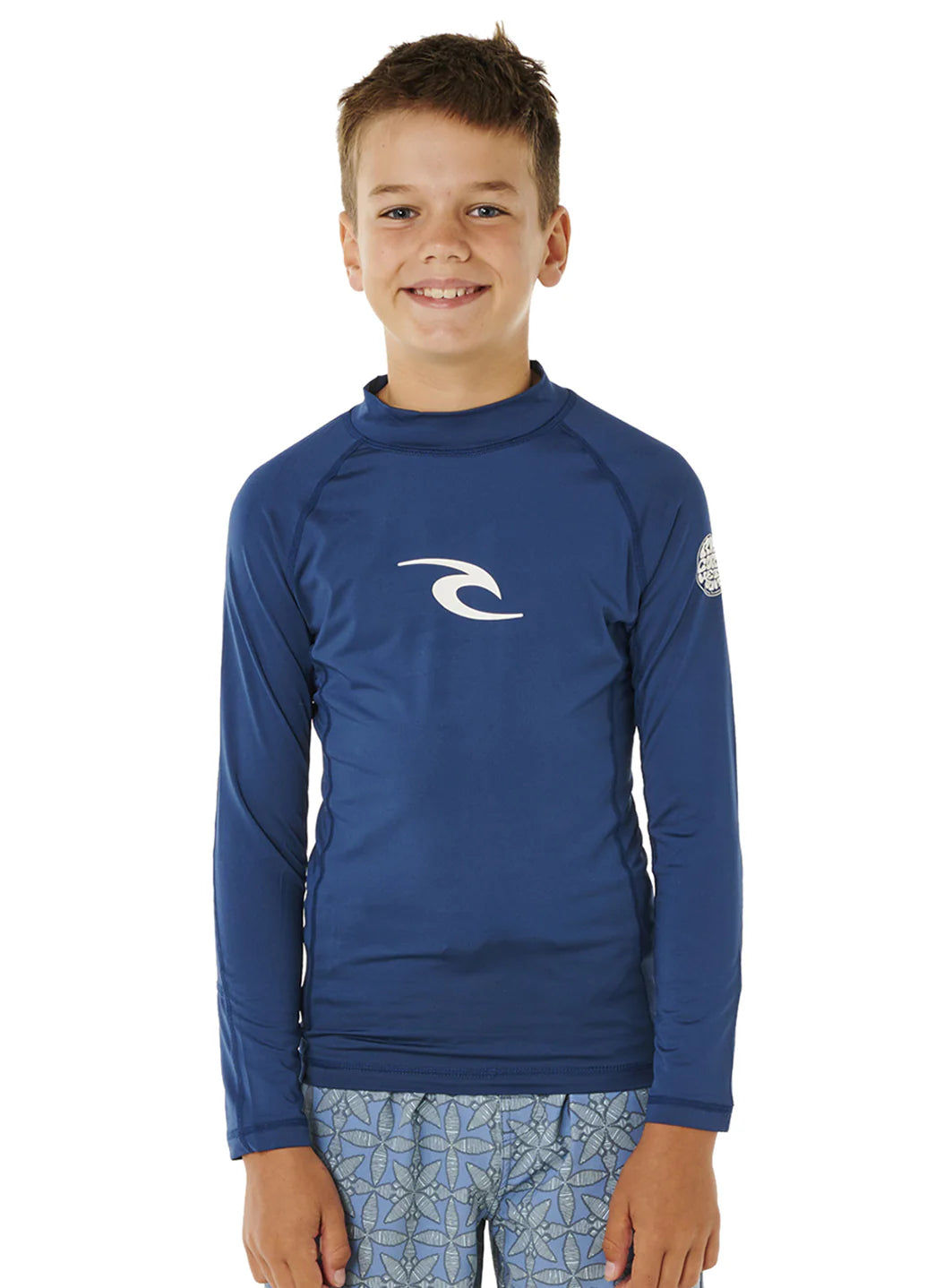 Rip Curl Boys' Waves UPF 50+ Long Sleeve Rash Guard (Big Kid)