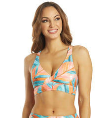 Next by Athena Women's Sunset Palms Longline Bikini Top (D Cup)