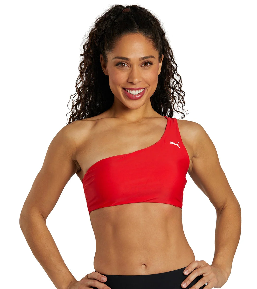 Puma Women's One Shoulder Bikini Top