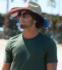 Peter Grimm Loyalist Lifeguard Straw 4.25" Brim Sun Hat
