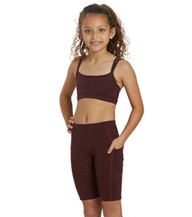 Everyday Yoga Girl Uphold Cheetah High Waisted Biker Shorts with Pocket