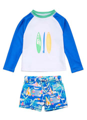 Snapper Rock Boys' Breakwater Beach Long Sleeve Rash Guard Set (Baby)