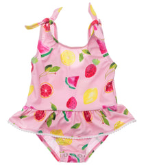 Snapper Rock Girls' Fruit Fiesta One Piece Skirt Swimsuit (Baby, Toddler)
