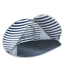 Picnic Time Manta Popup Sun/Wind Shelter Beach Tent Navy/White