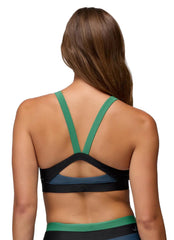 prAna Women's Baja Bound Color Block Sport Bikini Top