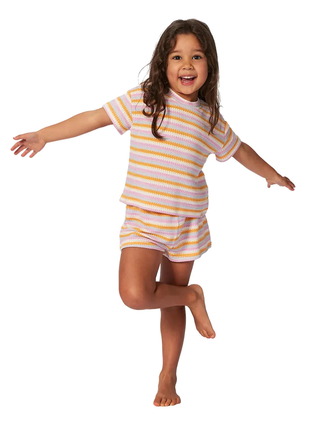 Rip Curl Girls' Rainbow Tropic Knit Tee (Toddler, Little Kid)