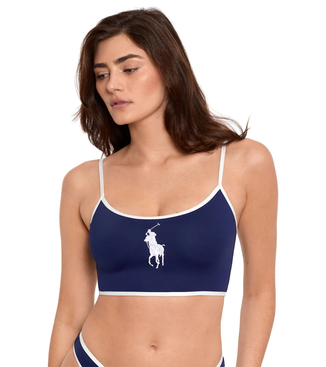 Polo Ralph Lauren Women's Logo Icons Crop Cami Bikini Top