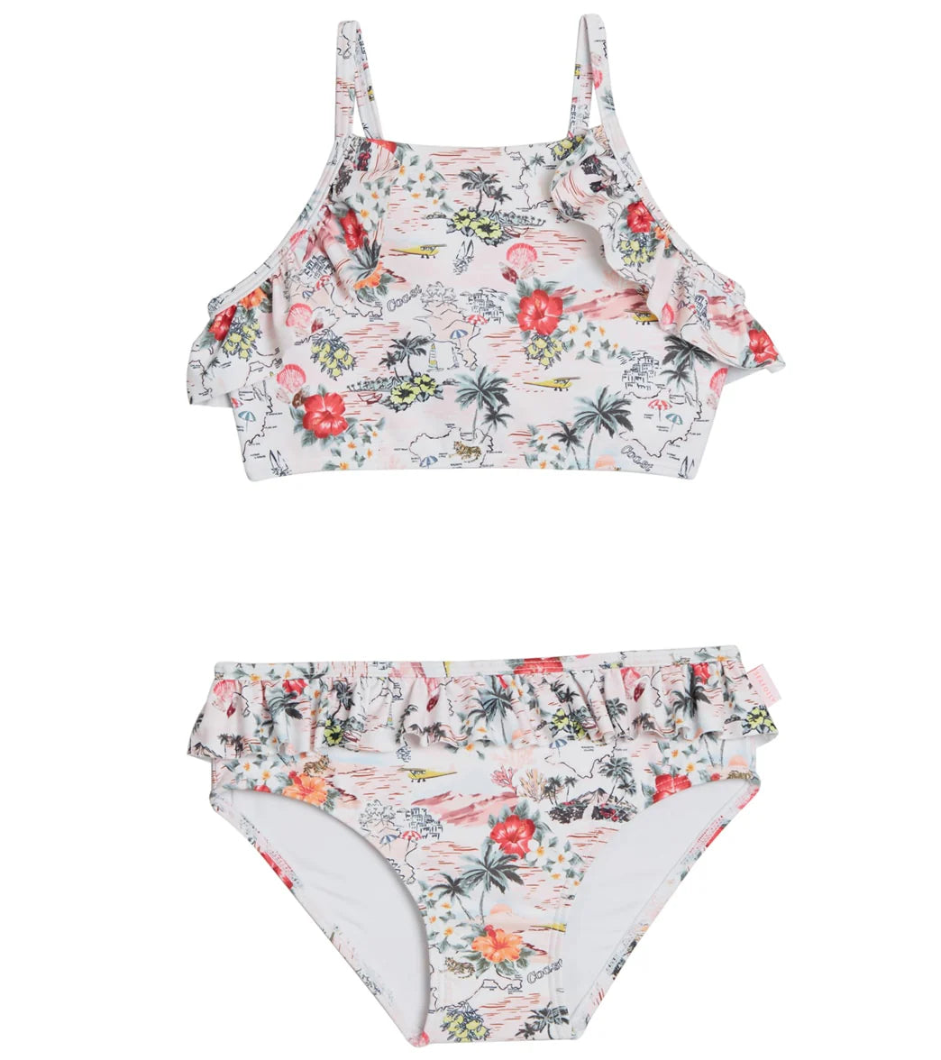 Seafolly Girls' Coast To Coast Two Piece Halter Bikini Set (Baby, Toddler, Little Kid)