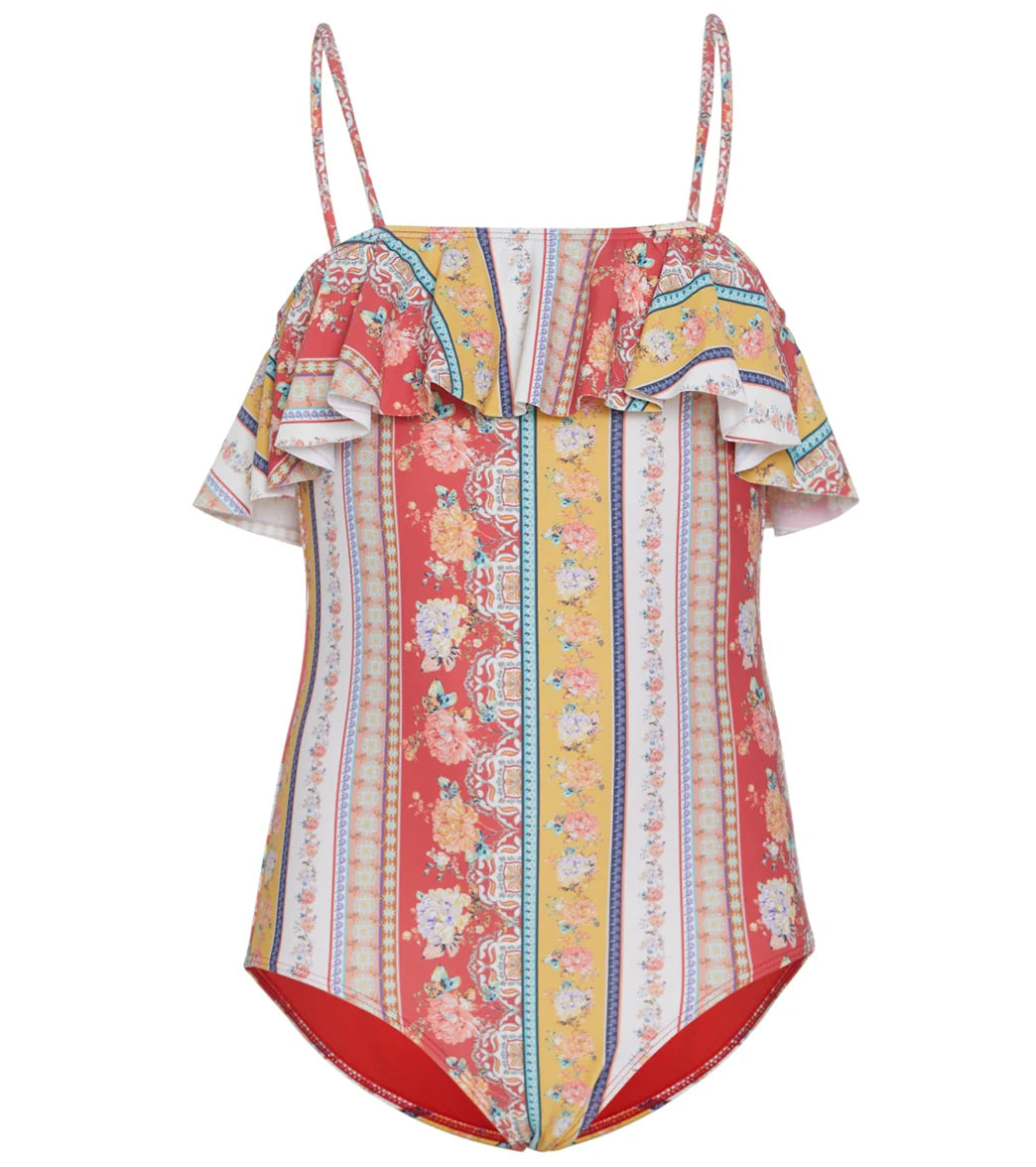 O'Neill Girls' Stella Ruffle One Piece Swimsuit (Big Kid)