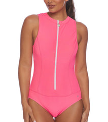 Next by Athena Women's In The Groove Zip One Piece Swimsuit