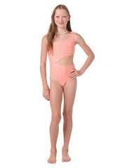 O'Neill Girls' Sunshine Asymmetric One Piece Swimsut (Big Kid)