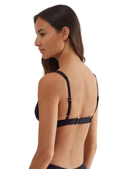 Polo Ralph Lauren Women's Black Icons Over The Shoulder V Neck Bikini Top